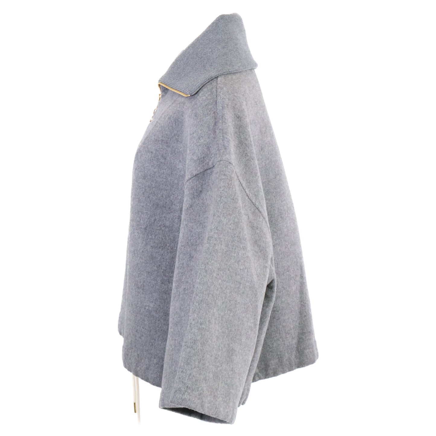 CELINE セリーヌ カシミヤ100 トリオンフ金具 ハーフジッププルオーバー トップス 34