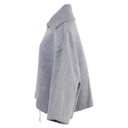 CELINE セリーヌ カシミヤ100 トリオンフ金具 ハーフジッププルオーバー トップス 34