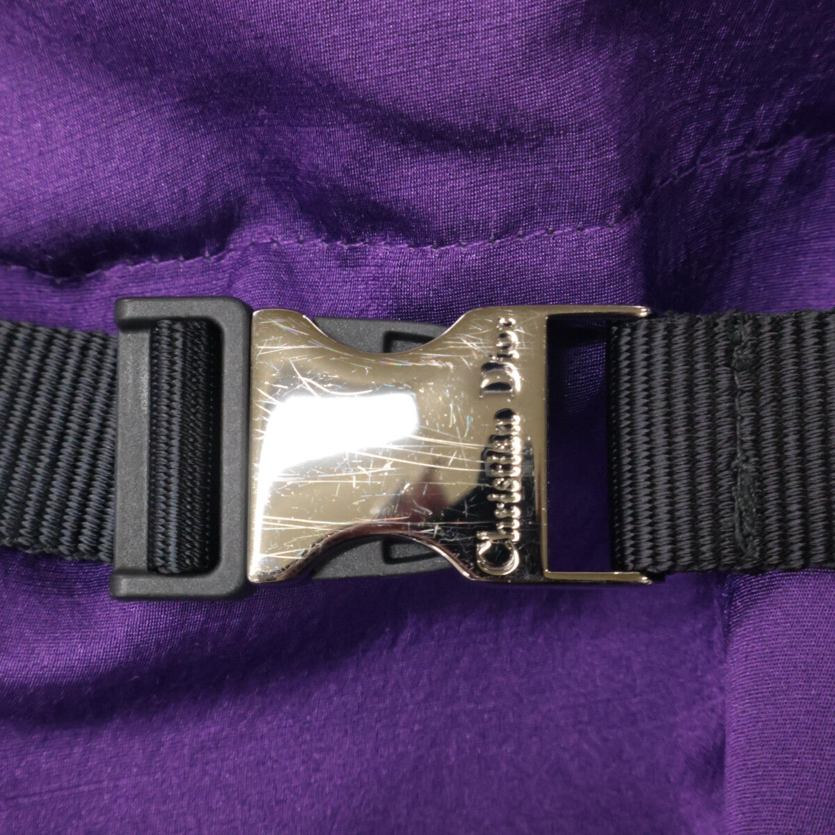 Christian Dior クリスチャンディオール 347C52A1537 BEE シルク混 ベルト付きパファ― ジャケット XS