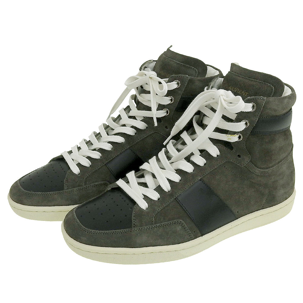 SAINT LAURENT PARIS サンローランパリ スエード ハイカット スニーカー シューズ メンズ ダークグレー 40 418026 シューズ 40