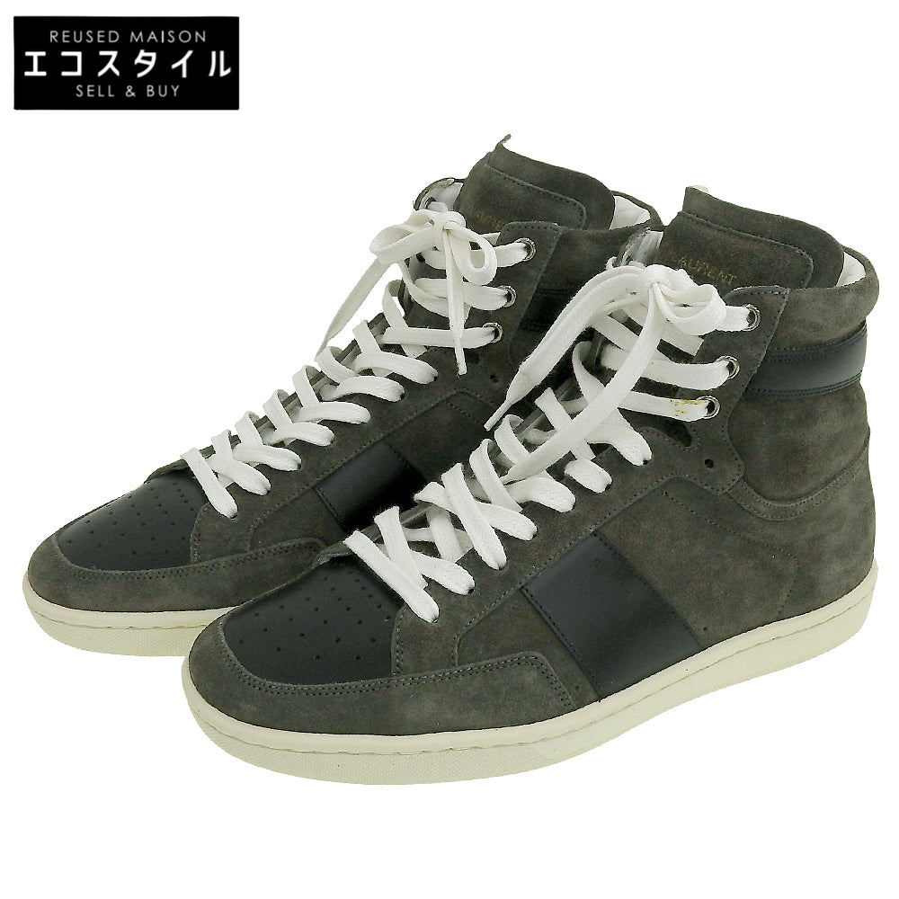 SAINT LAURENT PARIS サンローランパリ スエード ハイカット スニーカー シューズ メンズ ダークグレー 40 418026 シューズ 40