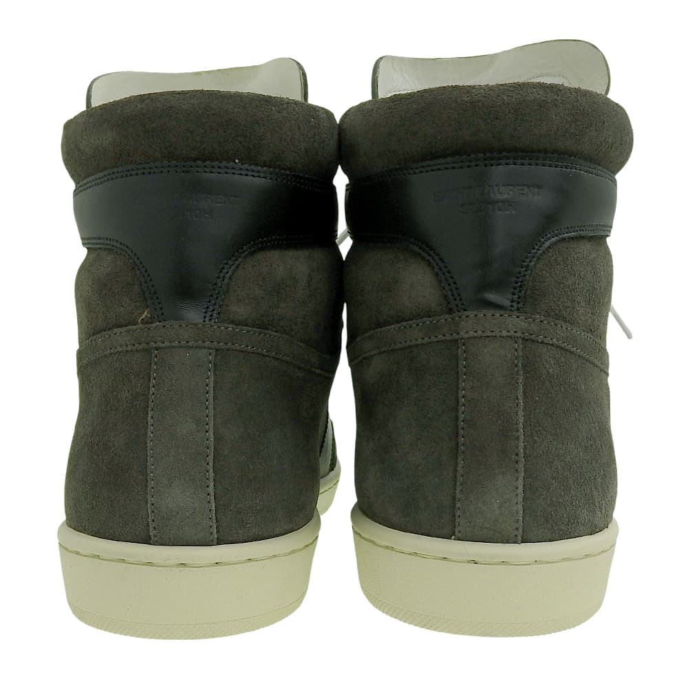 SAINT LAURENT PARIS サンローランパリ スエード ハイカット スニーカー シューズ メンズ ダークグレー 40 418026 シューズ 40