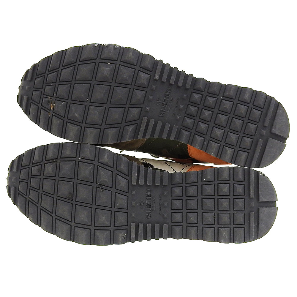 Valentino Garavani ヴァレンティノガラヴァーニ スエード カモフラスニーカー シューズ メンズ オレンジ×マルチカラー 40 FN723Y2 シューズ 40