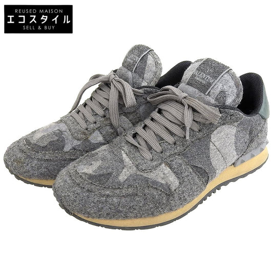 Valentino Garavani ヴァレンティノガラヴァーニ カモフラローカットスニーカー シューズ メンズ グレー 25.0cm LSJ723Y シューズ 40
