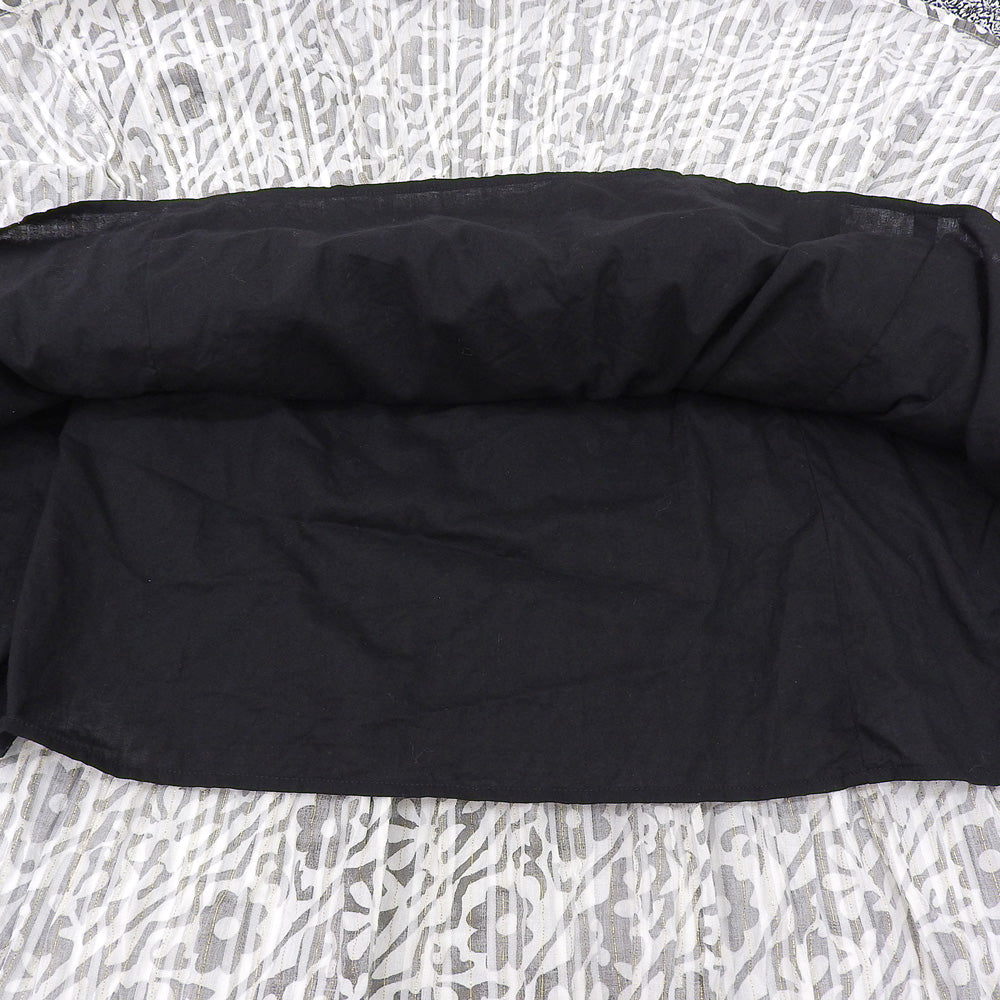 Saramallika サラマリカ ダブルフラワープリント コットン ワンピース レディース ホワイト×ブラック ワンピース ―