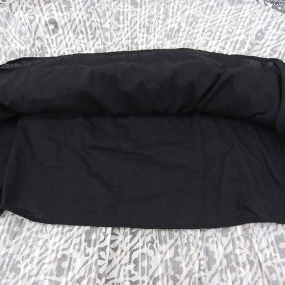 Saramallika サラマリカ ダブルフラワープリント コットン ワンピース レディース ホワイト×ブラック ワンピース ―