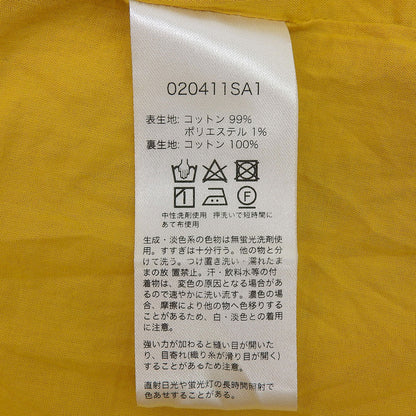 Saramallika サラマリカ ダブルフラワープリン ト コットン ワンピース レディース イエロー×ホワイト ワンピース ―