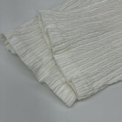 6 ROKU ロク ﾎﾜｲﾄ ｼｪﾙﾎﾞﾀﾝｼｭﾘﾝｸ加工ｼｬﾂﾌﾞﾗｳｽ トップス 表記なし