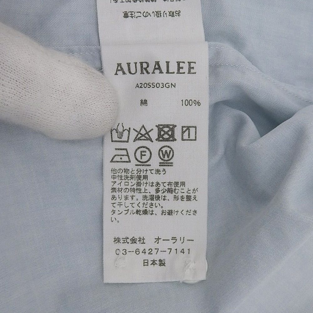 AURALEE オーラリー WASHED FINX TWILL GRADATION DYED SHIRTS グラデーション長袖シャツ トップス メンズ ライトブルー 0 A20SS03GN 20SS トップス 0