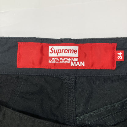 Supreme シュプリーム 【×JUNYA WATANABE】21AW ﾌﾞﾗｯｸ Patchwork Cargo Pant ボトムス 34