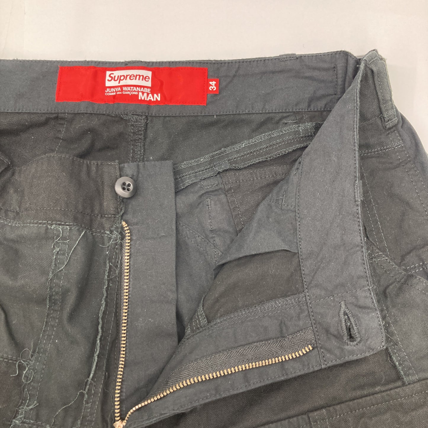 Supreme シュプリーム 【×JUNYA WATANABE】21AW ﾌﾞﾗｯｸ Patchwork Cargo Pant ボトムス 34