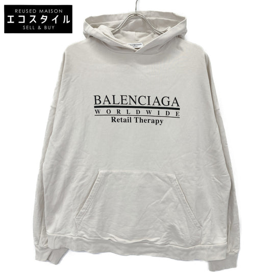 BALENCIAGA バレンシアガ 【UNISEX】675003 21年 ｱｲﾎﾞﾘｰ ﾘﾃｲﾙｾﾗﾋﾟｰ ﾛｺﾞﾌﾟﾘﾝﾄﾌｰﾃﾞｨ ﾊﾟｰｶ トップス 2