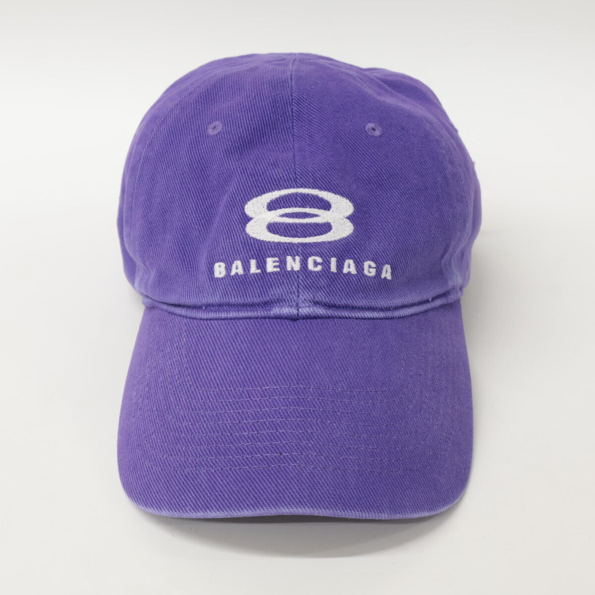 BALENCIAGA バレンシアガ 22SS 680739 410B2 USED加工 SNOWBOARD ロゴ刺繍 ベースボール キャップ 帽子 L 59cm