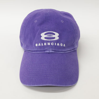 BALENCIAGA バレンシアガ 22SS 680739 410B2 USED加工 SNOWBOARD ロゴ刺繍 ベースボール キャップ 帽子 L 59cm