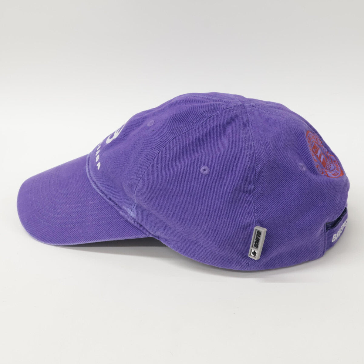 BALENCIAGA バレンシアガ 22SS 680739 410B2 USED加工 SNOWBOARD ロゴ刺繍 ベースボール キャップ 帽子 L 59cm