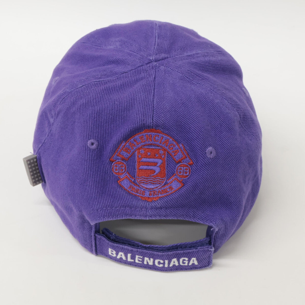 BALENCIAGA バレンシアガ 22SS 680739 410B2 USED加工 SNOWBOARD ロゴ刺繍 ベースボール キャップ 帽子 L 59cm