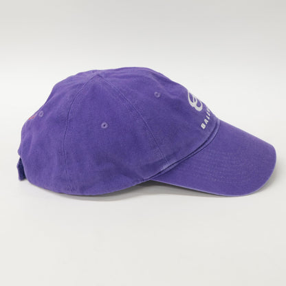 BALENCIAGA バレンシアガ 22SS 680739 410B2 USED加工 SNOWBOARD ロゴ刺繍 ベースボール キャップ 帽子 L 59cm