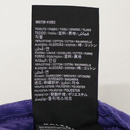 BALENCIAGA バレンシアガ 22SS 680739 410B2 USED加工 SNOWBOARD ロゴ刺繍 ベースボール キャップ 帽子 L 59cm