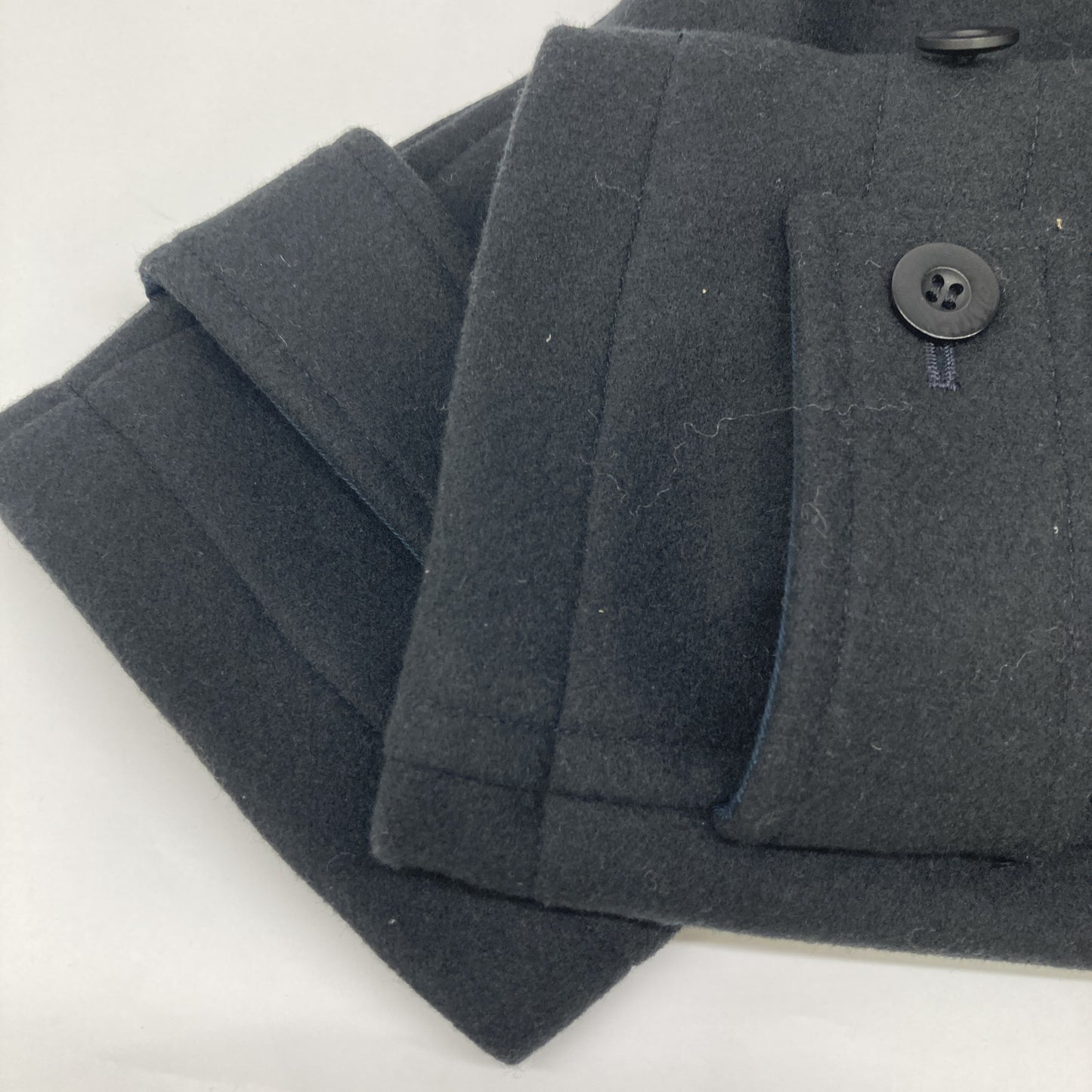 A VONTEGE アボンタージ ﾌﾞﾗｯｸ ﾀﾞｯﾌﾙ ﾌｰﾃﾞｨｺｰﾄ コート S