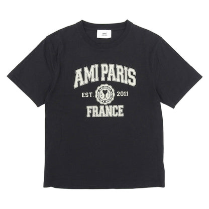 AMI PARIS アミパリス フランス ロゴTシャツ トップス レディース ブラック L トップス L