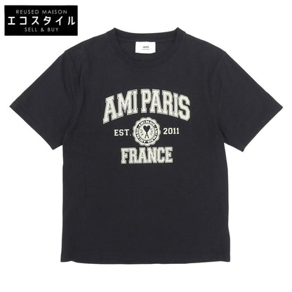 AMI PARIS アミパリス フランス ロゴTシャツ トップス レディース ブラック L トップス L