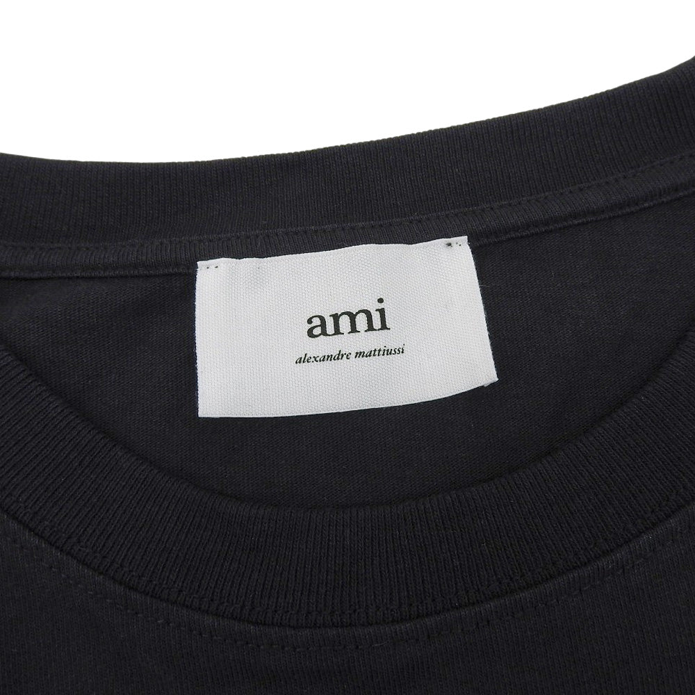 AMI PARIS アミパリス フランス ロゴTシャツ トップス レディース ブラック L トップス L