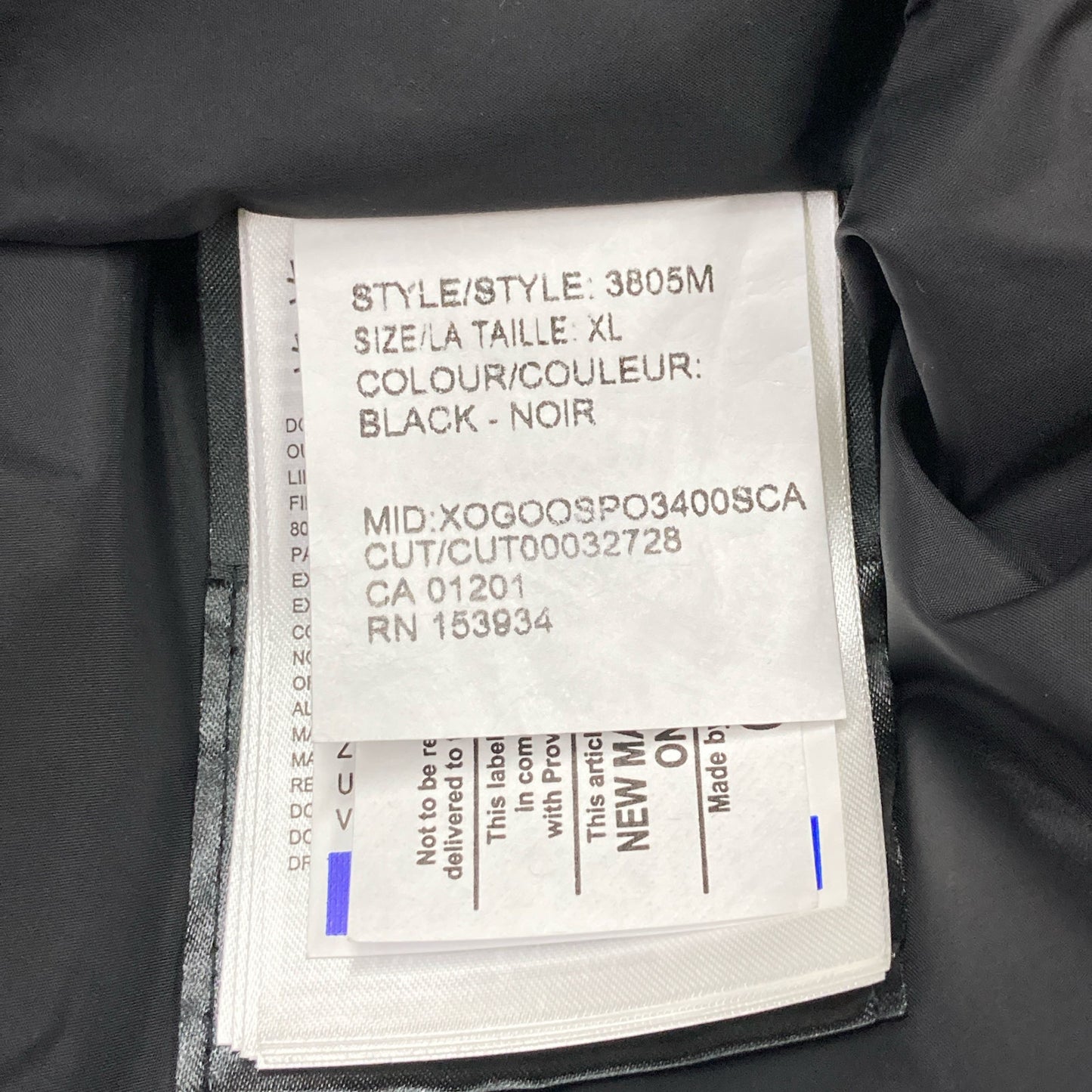 CANADA GOOSE カナダグース 3805M ﾌﾞﾗｯｸ CARSON PARKA/ｶｰｿﾝﾊﾟｰｶｰ ﾀﾞｳﾝｼﾞｬｹｯﾄ ジャケット XL