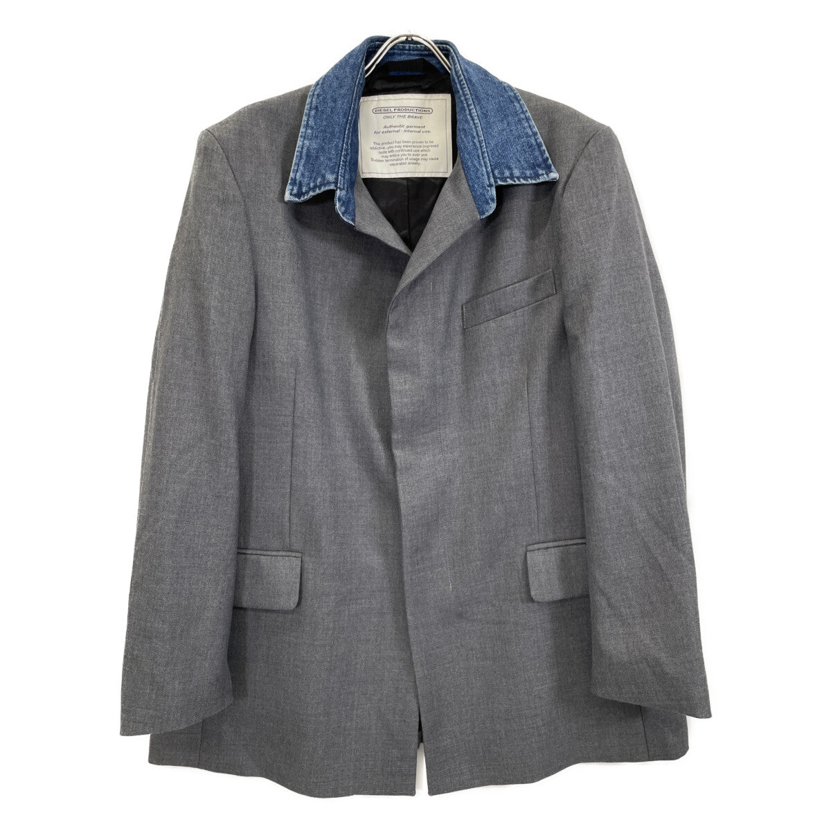 DIESEL ディーゼル ｸﾞﾚｰ J-ABBAS SINGLE-BREASTED ｼﾝｸﾞﾙｺｰﾄ コート 48