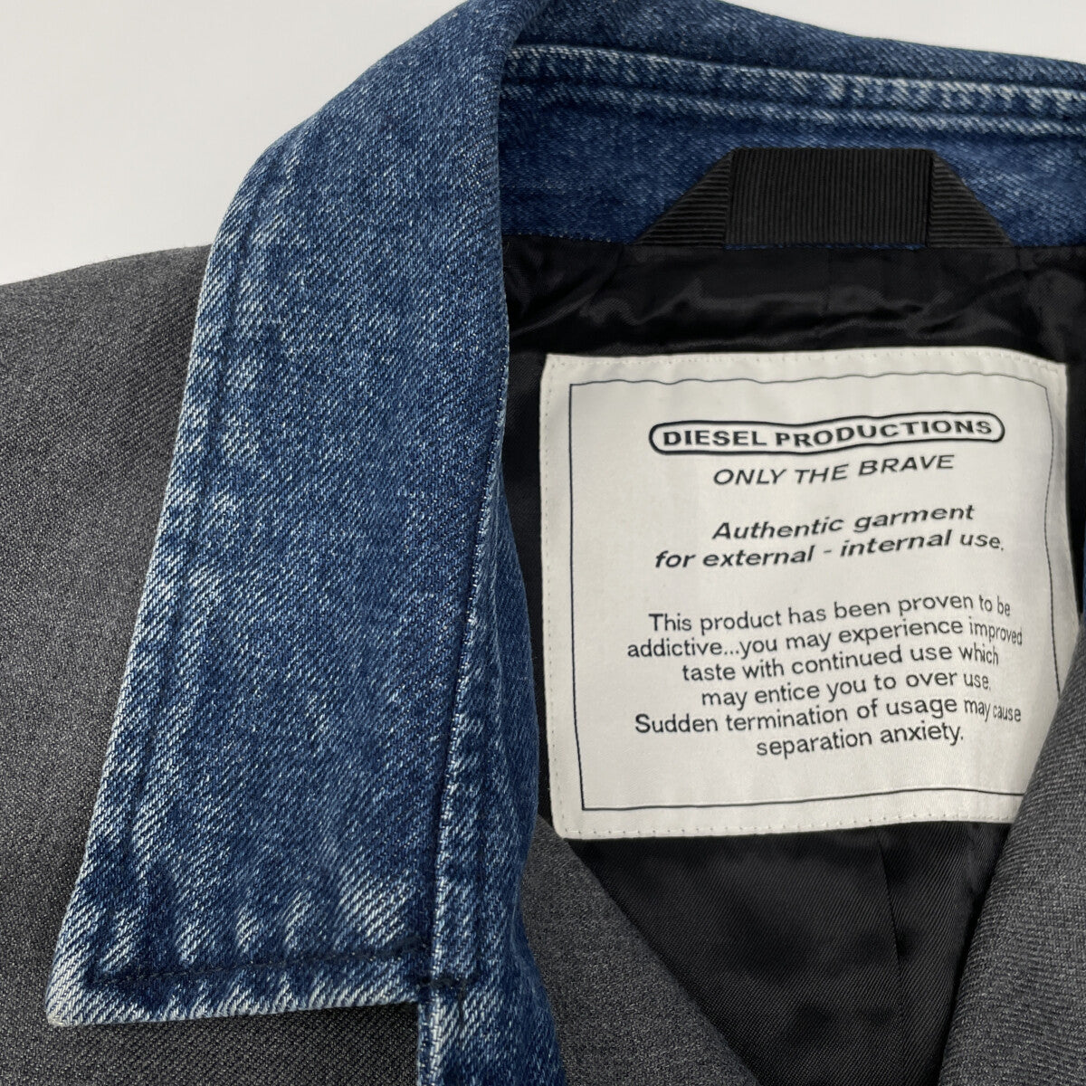 DIESEL ディーゼル ｸﾞﾚｰ J-ABBAS SINGLE-BREASTED ｼﾝｸﾞﾙｺｰﾄ コート 48