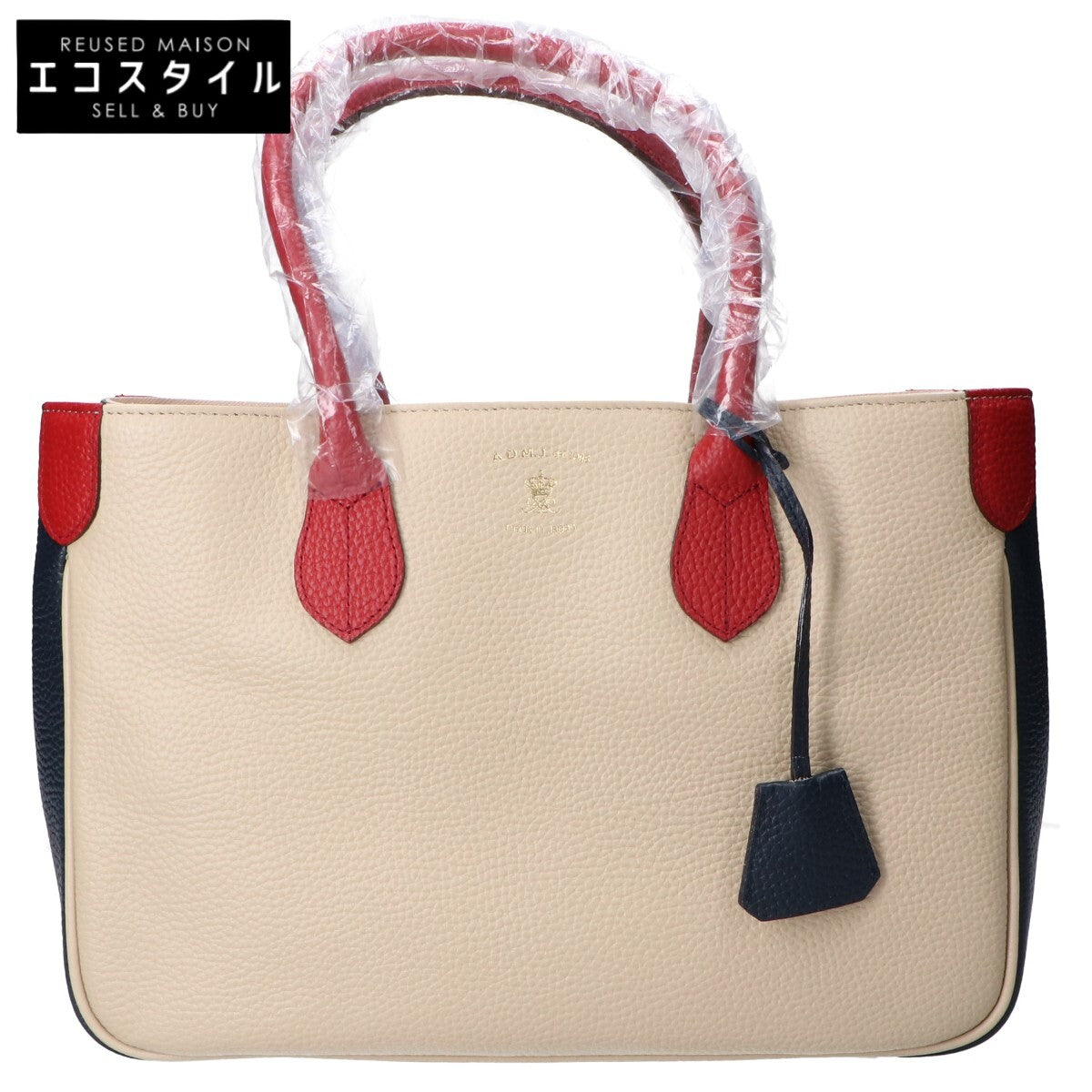 A.D.M.J. Accessoires De Mademoiselle ADMJ 【新品同様】18SC080110 シュリンク型押し トートバッグ