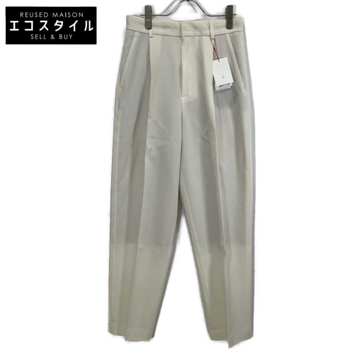 6 ROKU ロク ﾎﾜｲﾄ ｳｰﾙ KARSEY PANTS ｽﾗｯｸｽﾊﾟﾝﾂ ボトムス 38