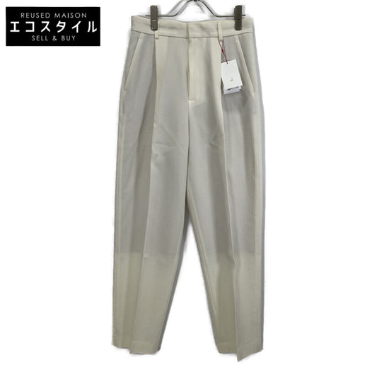 6 ROKU ロク ﾎﾜｲﾄ ｳｰﾙ KARSEY PANTS ｽﾗｯｸｽﾊﾟﾝﾂ ボトムス 38