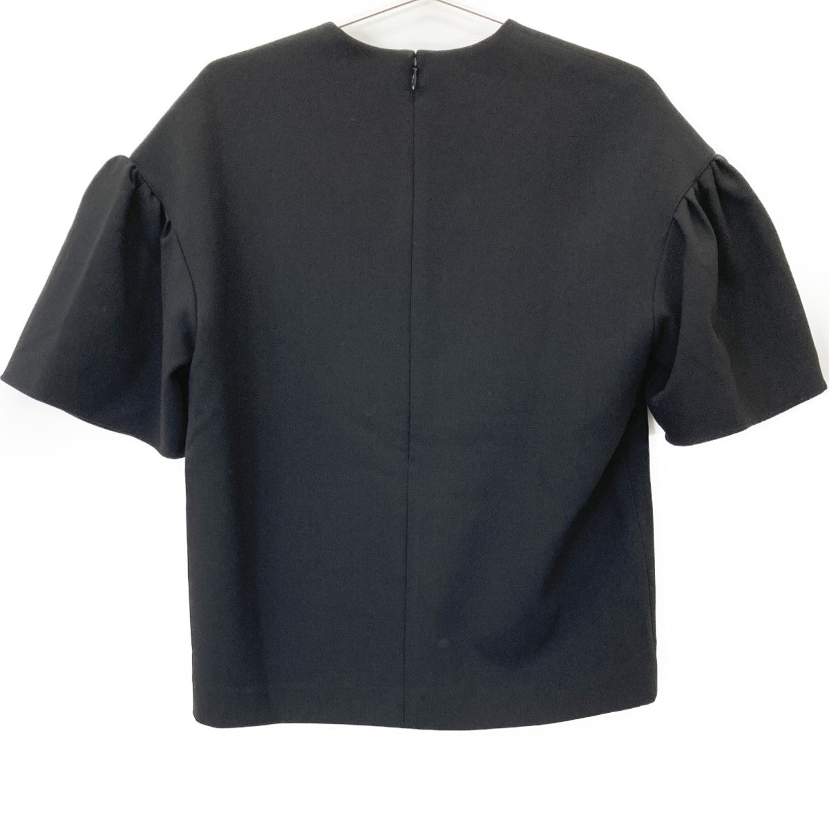 YOKOCHAN ヨーコチャン YCB-421-285 ﾌﾞﾗｯｸ ﾚｰﾖﾝ混 ｷﾞｬｻﾞｰｽﾘｰﾌﾞﾊﾟｰﾙﾌﾞﾗｳｽ トップス 36