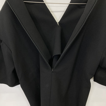 YOKOCHAN ヨーコチャン YCB-421-285 ﾌﾞﾗｯｸ ﾚｰﾖﾝ混 ｷﾞｬｻﾞｰｽﾘｰﾌﾞﾊﾟｰﾙﾌﾞﾗｳｽ トップス 36