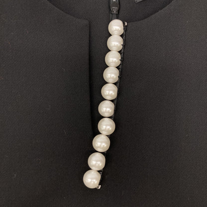 YOKOCHAN ヨーコチャン YCB-421-285 ﾌﾞﾗｯｸ ﾚｰﾖﾝ混 ｷﾞｬｻﾞｰｽﾘｰﾌﾞﾊﾟｰﾙﾌﾞﾗｳｽ トップス 36