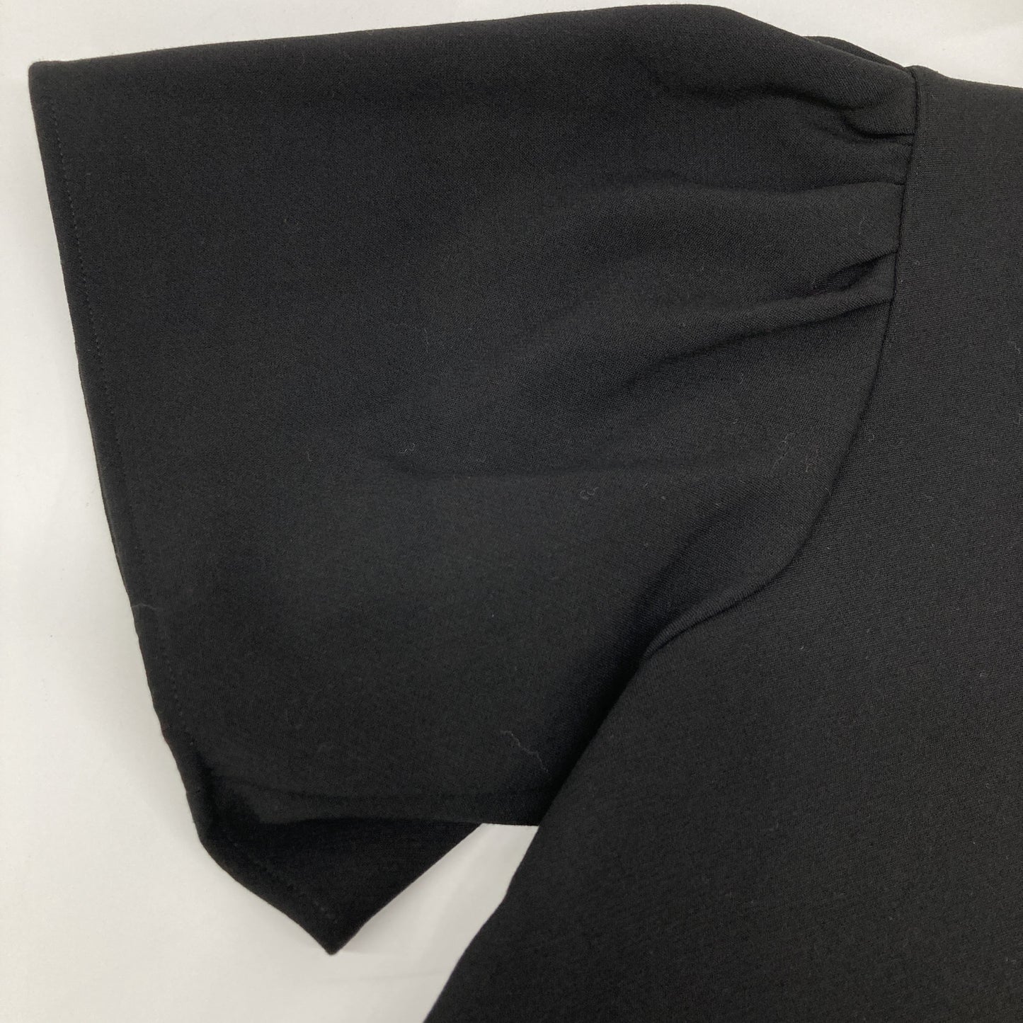 YOKOCHAN ヨーコチャン YCB-421-285 ﾌﾞﾗｯｸ ﾚｰﾖﾝ混 ｷﾞｬｻﾞｰｽﾘｰﾌﾞﾊﾟｰﾙﾌﾞﾗｳｽ トップス 36