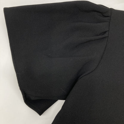 YOKOCHAN ヨーコチャン YCB-421-285 ﾌﾞﾗｯｸ ﾚｰﾖﾝ混 ｷﾞｬｻﾞｰｽﾘｰﾌﾞﾊﾟｰﾙﾌﾞﾗｳｽ トップス 36