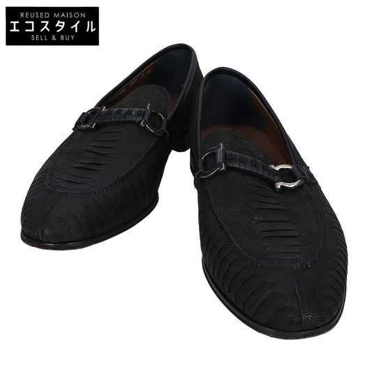 Salvatore Ferragamo サルヴァトーレフェラガモ 【美品】UG98726 パイソンスエード ガンチーニ ホースビット ローファー シューズ 9EE
