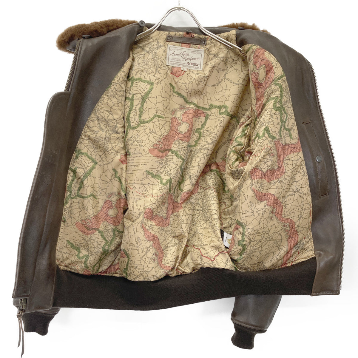 AVIREX アヴィレックス 6181013 ﾌﾞﾗｳﾝ G-1 ﾄｯﾌﾟｶﾞﾝ ﾌﾗｲﾄｼﾞｬｹｯﾄ ジャケット L