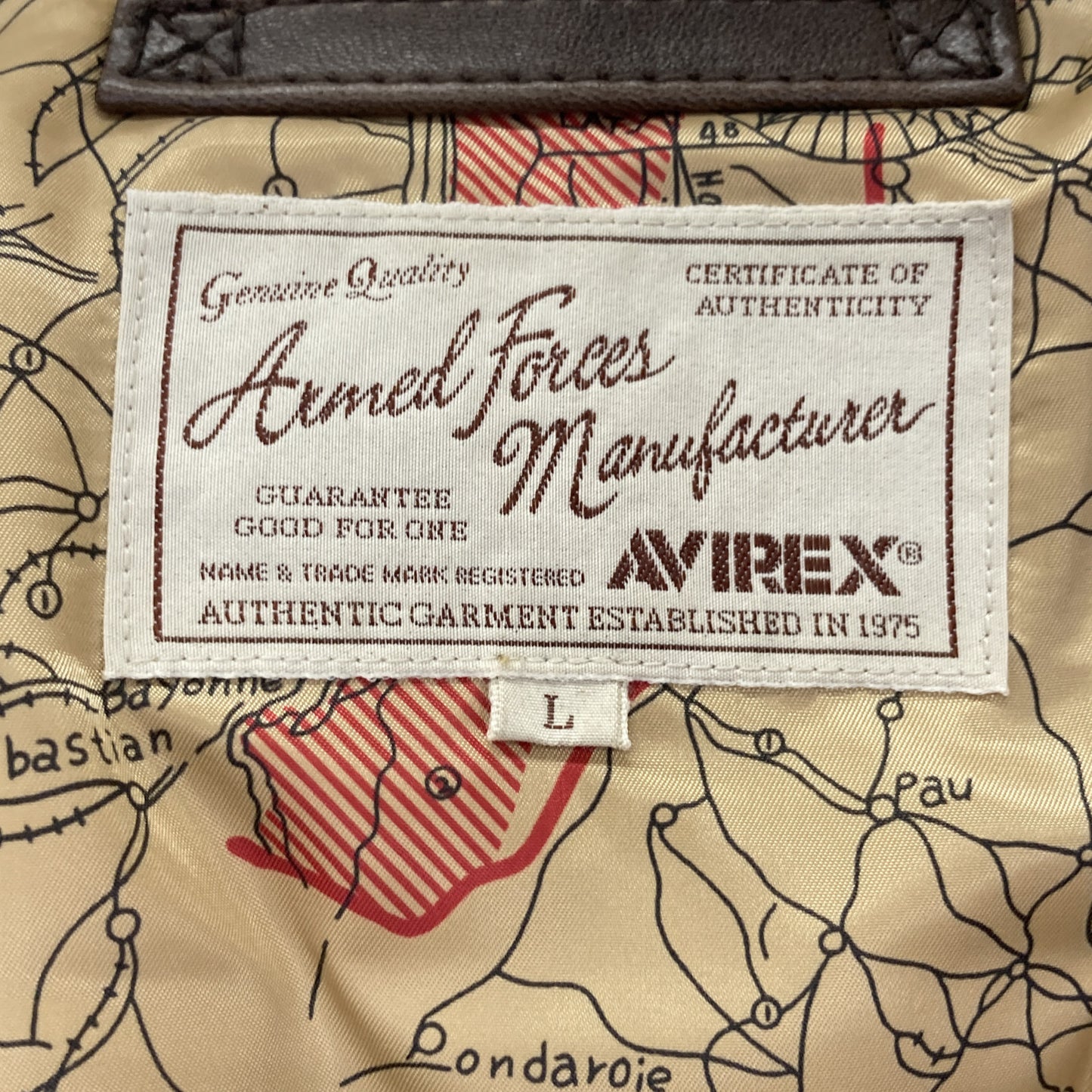 AVIREX アヴィレックス 6181013 ﾌﾞﾗｳﾝ G-1 ﾄｯﾌﾟｶﾞﾝ ﾌﾗｲﾄｼﾞｬｹｯﾄ ジャケット L