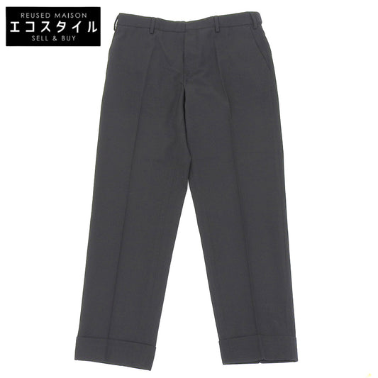 DRIES VAN NOTEN ドリスヴァンノッテン 美品 PHILIP 6059 M.W.PANTS サイドアジャスタースラックス ボトムス メンズ ブラック 50 ボトムス 50