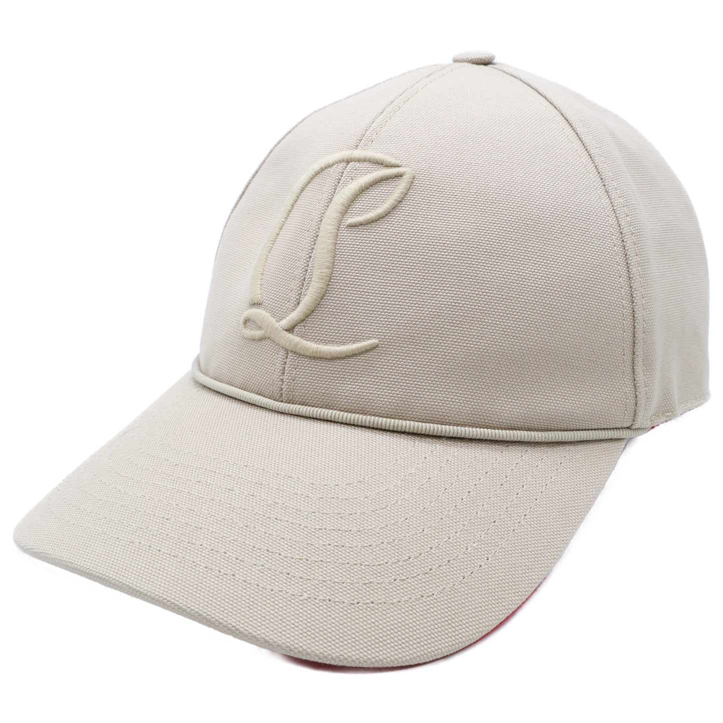 Christian Louboutin クリスチャンルブタン 3235373F701 Mooncrest/ムーンクレスト CLロゴ刺繍 ベースボールキャップ 帽子 M