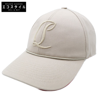 Christian Louboutin クリスチャンルブタン 3235373F701 Mooncrest/ムーンクレスト CLロゴ刺繍 ベースボールキャップ 帽子 M