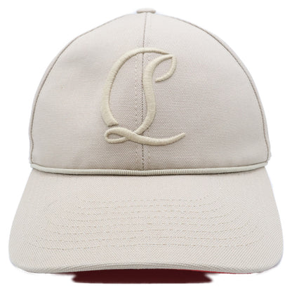 Christian Louboutin クリスチャンルブタン 3235373F701 Mooncrest/ムーンクレスト CLロゴ刺繍 ベースボールキャップ 帽子 M