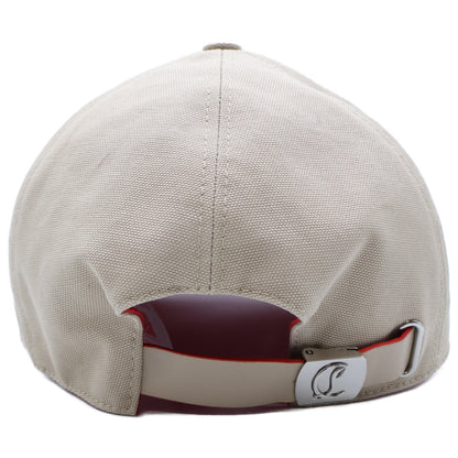 Christian Louboutin クリスチャンルブタン 3235373F701 Mooncrest/ムーンクレスト CLロゴ刺繍 ベースボールキャップ 帽子 M