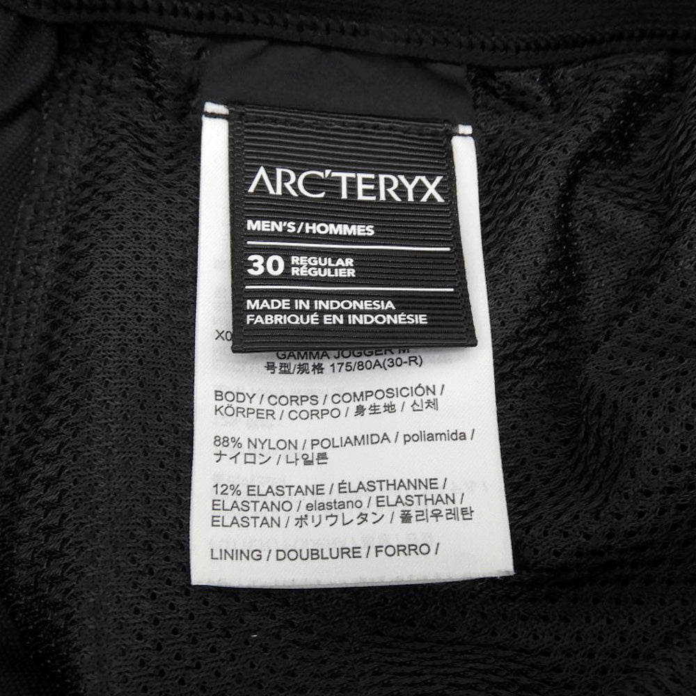 ARC'TERYX アークテリクス GAMMMA JOGGER ガンマジョガー ナイロン ボトムス メンズ ブラック 30R 23年製 ボトムス 30R