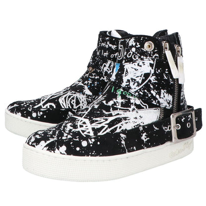 WHITE FLAGS ホワイトフラッグス 【×haculla】 ペイントデザイン ハイカットスニーカー シューズ 24.5