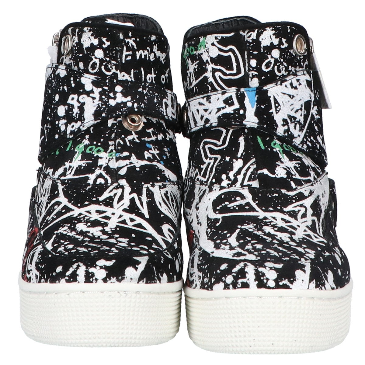 WHITE FLAGS ホワイトフラッグス 【×haculla】 ペイントデザイン ハイカットスニーカー シューズ 24.5