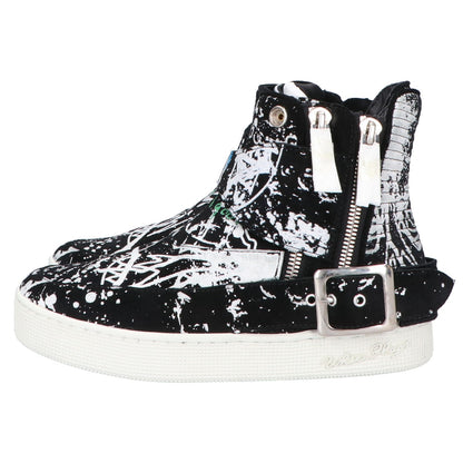 WHITE FLAGS ホワイトフラッグス 【×haculla】 ペイントデザイン ハイカットスニーカー シューズ 24.5