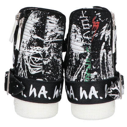 WHITE FLAGS ホワイトフラッグス 【×haculla】 ペイントデザイン ハイカットスニーカー シューズ 24.5